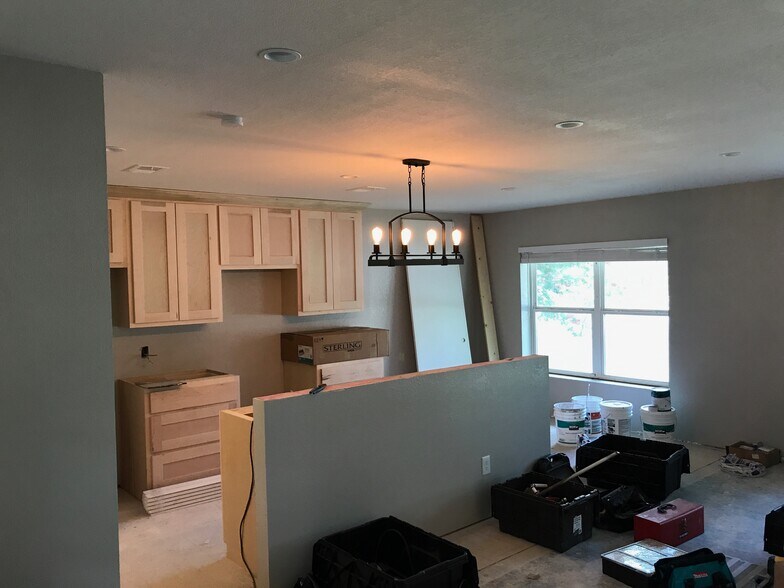 In progress picture of the remodel! This home will have a great large family space with the all new kitchen overlooking the family room. Plus a breakfast bar! - 6520 Finch