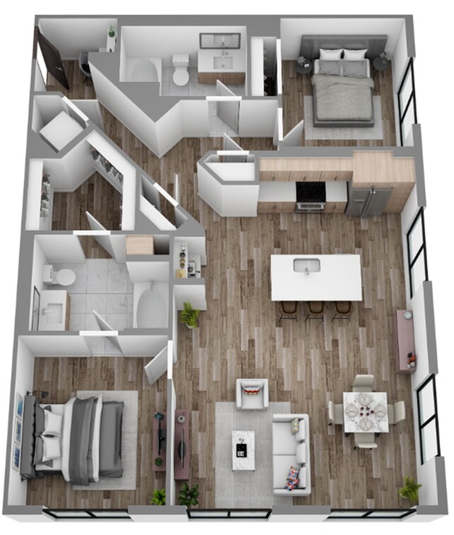2 Bed / 2 Bath — 1,185 sq. ft - The Overlook at Walnut Creek