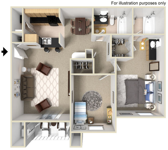 Floorplan - Vizcaya Hilltop Apartments