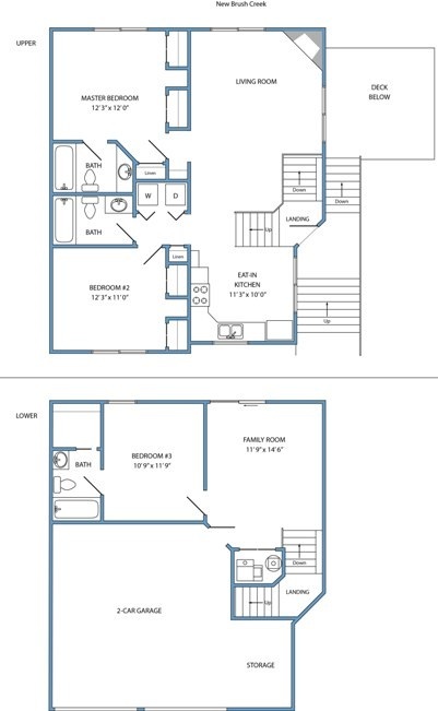 3-bed, 3-bath duplex with garage - Brush Creek Duplexes