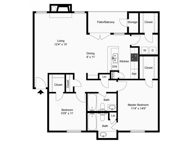 Floorplan - Centre Oaks Apartments