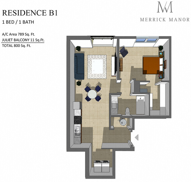 Floorplan - Merrick Manor Condominium