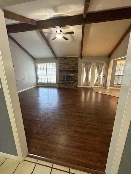 Living room with fireplace - 2904 Richard Rd.