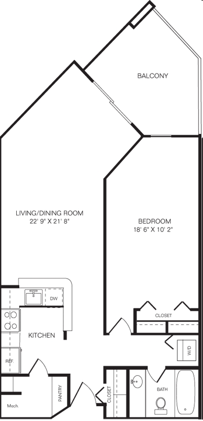 1BR/1BA - West View at Ballston Metro