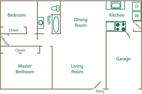 2BR/1BA - Valley Oaks Apartments