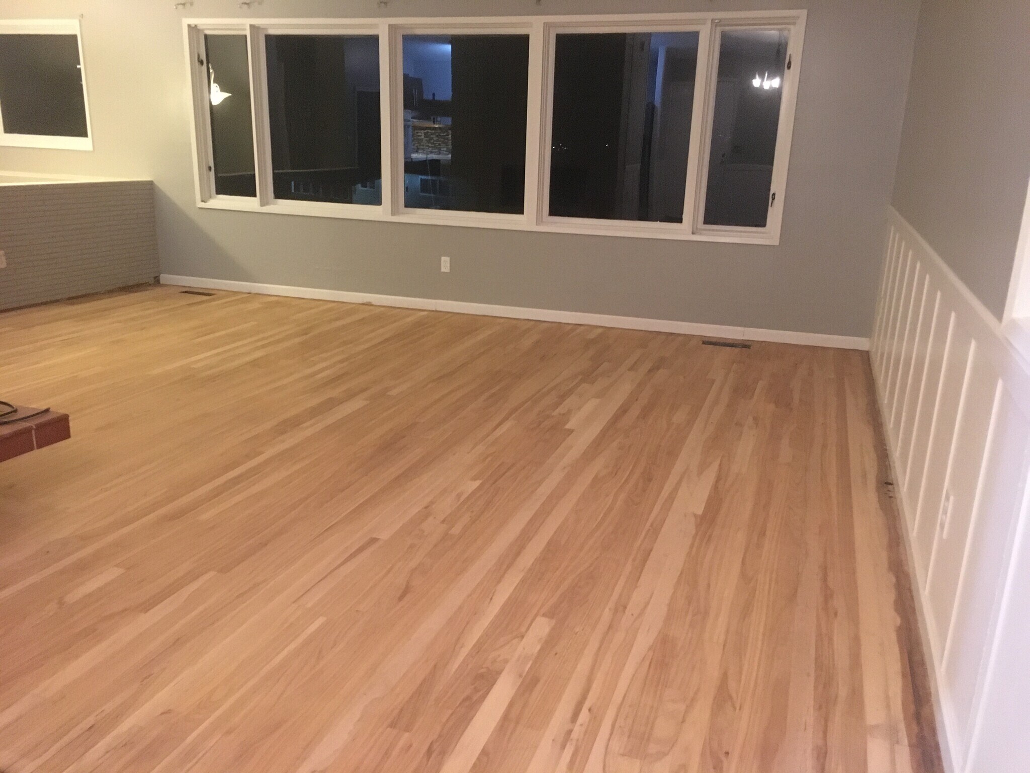 Upstairs Living Room floor refinishing - 3512 East Ben Burr Boulevard