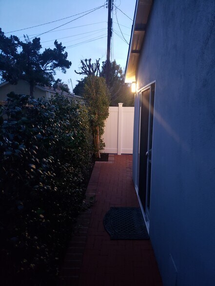 Star jasmines behind the bedroom for added privacy and beauty - 7650 Ostrom Ave