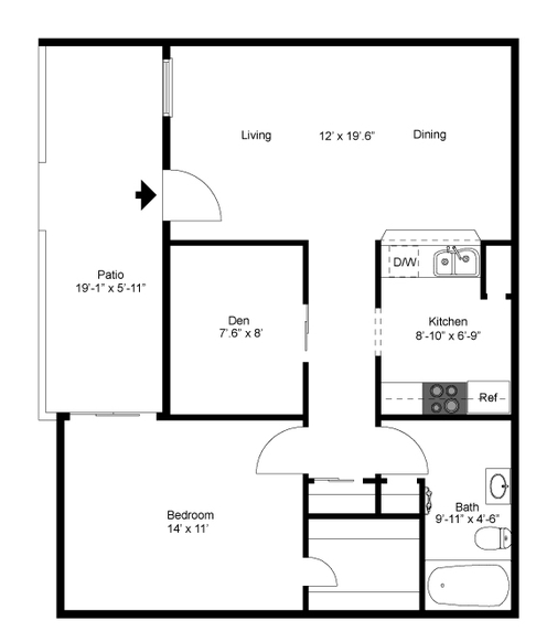 1BR/1BA - Maxton West Apartment Homes