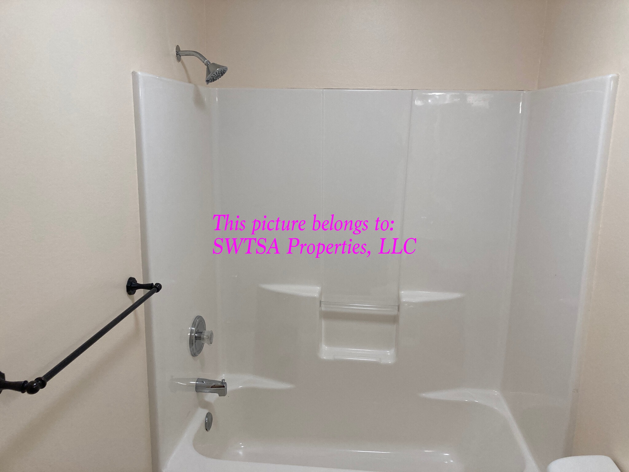 Hall Bath Shower rod will be added - 417 Jeb St