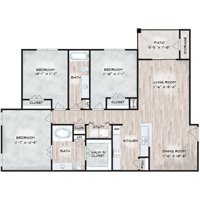 Floorplan C140 - Walnut Grove
