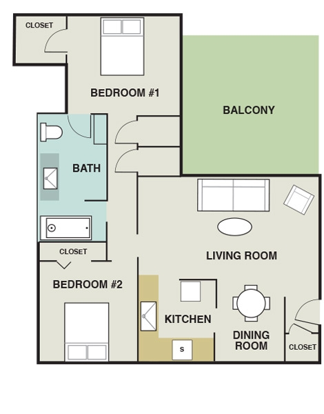 2 Bedroom / 1.5 Bath - Carmel Manor