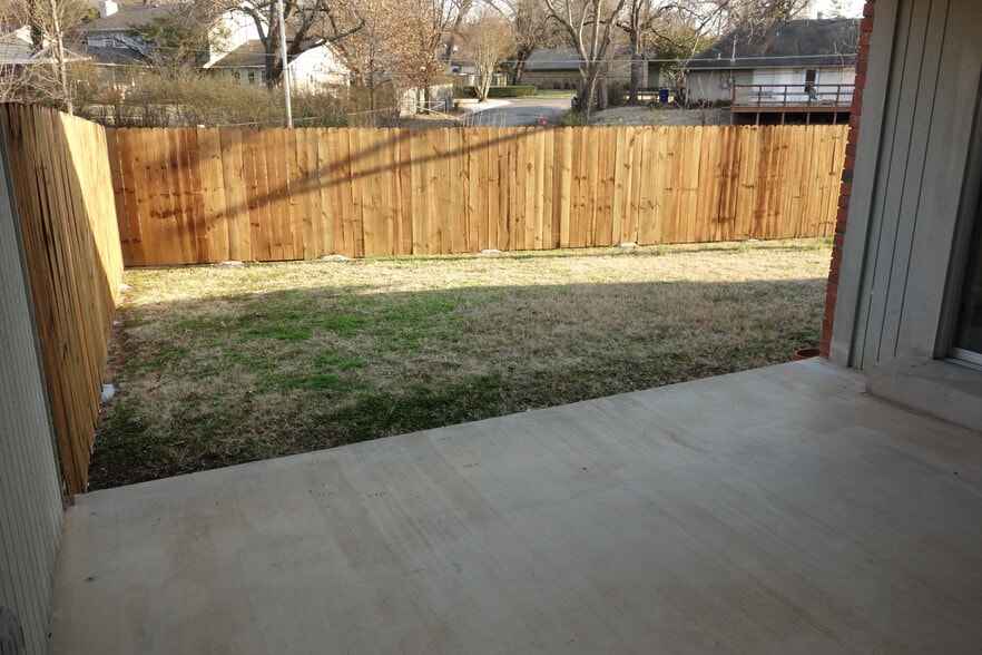 Backyard view from covered back patio. Accessed from Master and 2nd bedroom - 3324 E 73rd St