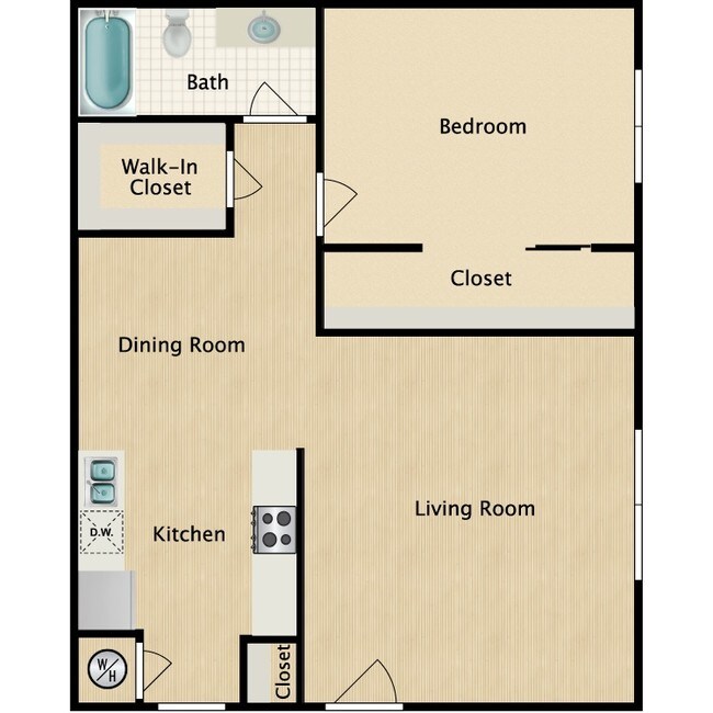 1 BED/ 1 BATH - Teakwood Gardens Apartments