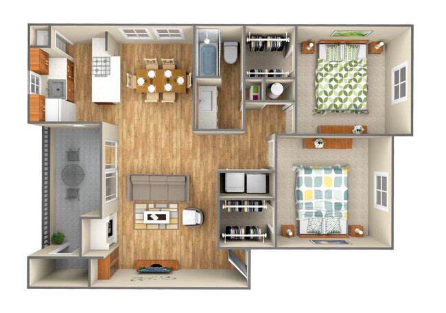 Floorplan - Brandon Oaks Apartment Homes