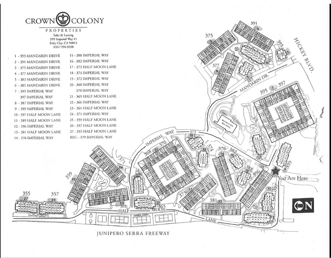 Map of Crown Colony - 397 Half Moon Ln