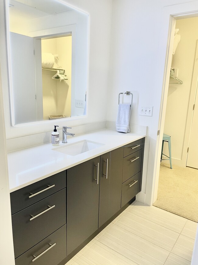 Luxury sink area with plenty of storage for all your items, makeup, etc. - 2530 Lawrence St