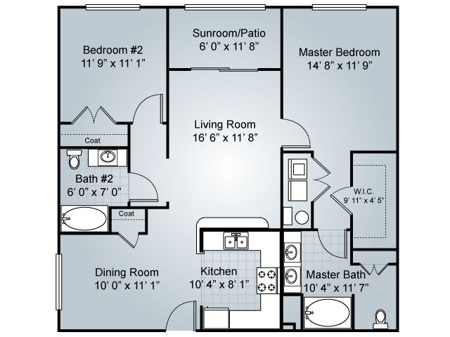 2 Bedroom / 2 Bath / 1101 Sq.Ft. - Reserve at Carrington Place