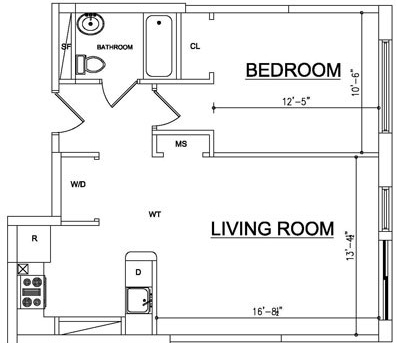 1BR/1BA - Ocean Blue