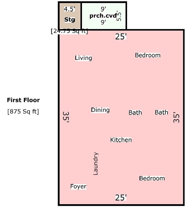 Floor plan. - 4210 Wilshire Blvd