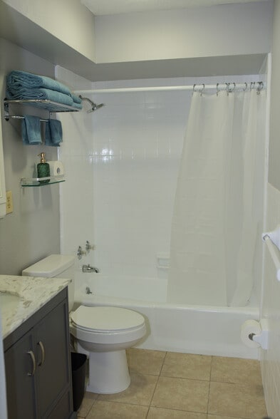 Hallway Bathroom with Shower, Tub and storage Closet - 913 Sumter St