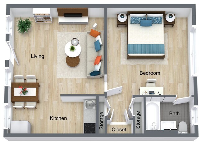 Floorplan - Hawthorne Apartments