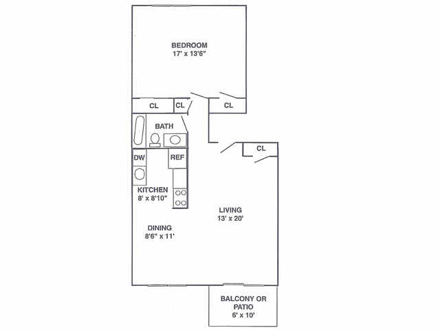 1BR/1BA - Edgemont Terrace Apartments