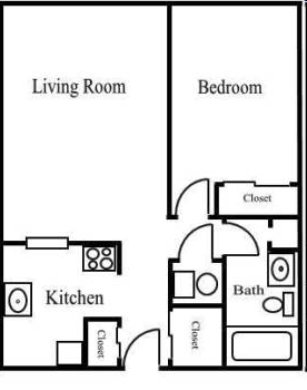 1BR/1BA - College Hill Apartments