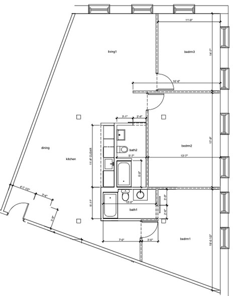 Unit 103 Floor Plan - 148 S River Ave