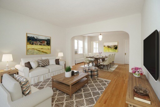 living room into dining room. old world charm, archways and lots of light - 54 Pascal St S