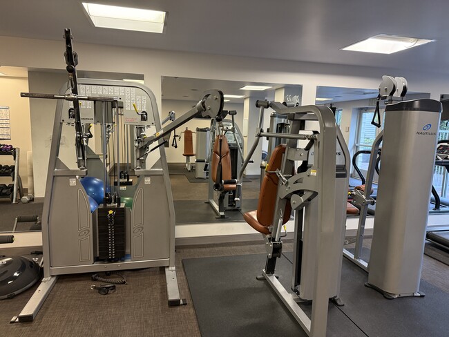 A fully equipped fitness center to meet all your workout needs. - 1655 N California Blvd