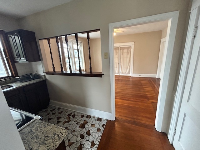 Kitchen looking into Living Room - 889 York Ave