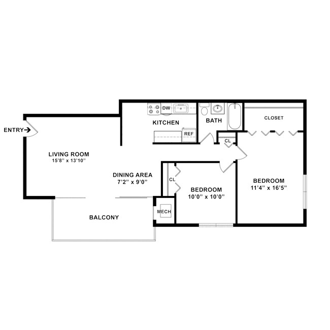 Floorplan - GrandView Apartments