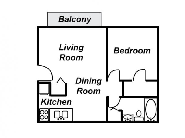 1BR/1BA - Countryway East Apartments