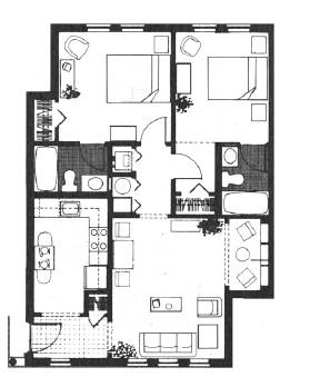 2BR/2BA - Station House Apartments