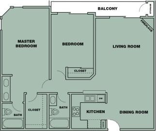 Floorplan - Parc Pointe Apartments