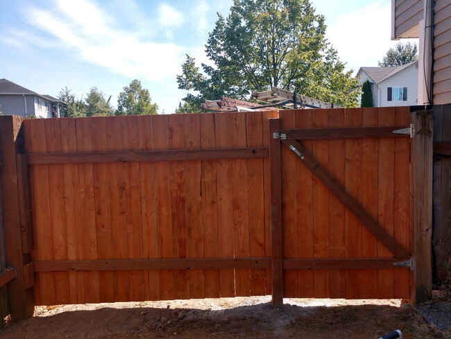 Inside view of new fence/gate. - 7905 Crown Ridge Blvd