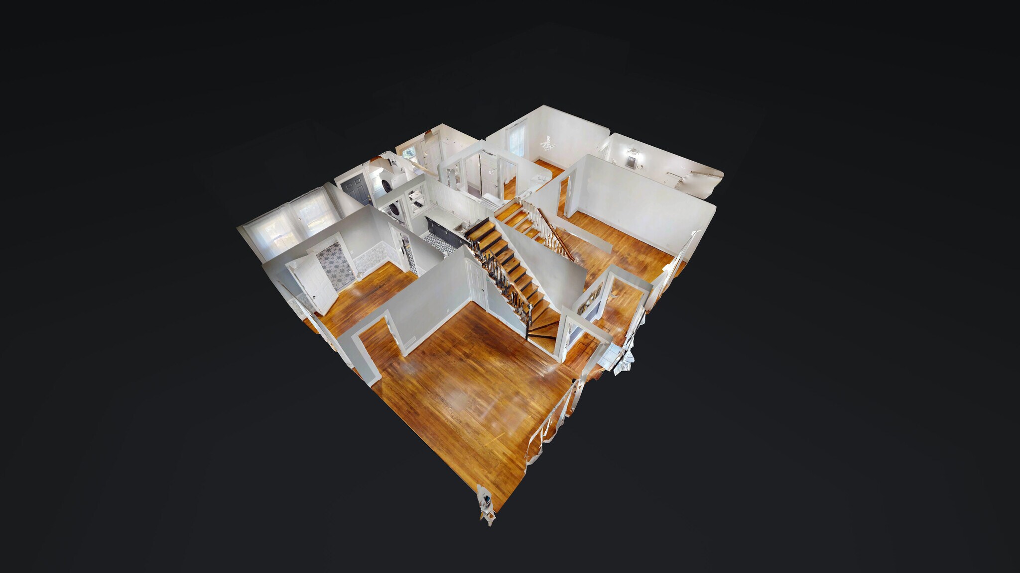 Lower Floor plan of Building unit on right. - 1004 Belmont Ave