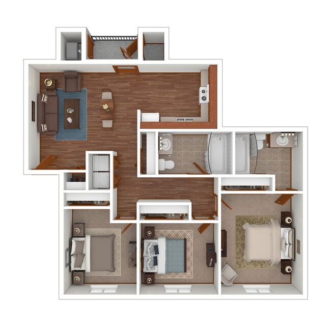 Floorplan - Falls Terrace Apartments