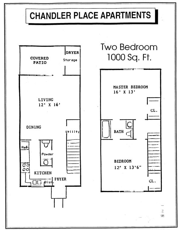 2BR/1.5BA - Chandler Place