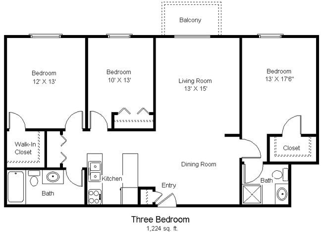 Floorplan - Woodland Park Apartments