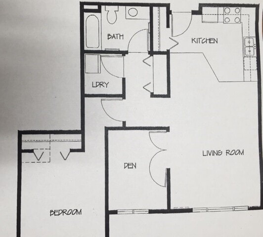 One Bedroom w/ Den - 55 + Norgard Court Apartments