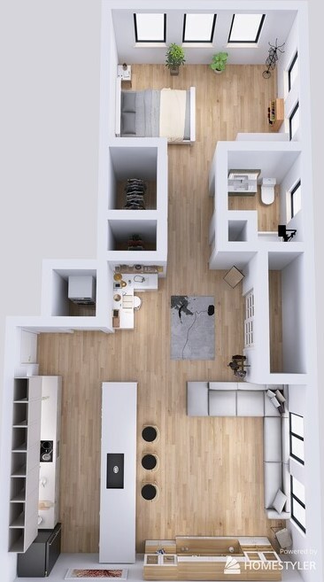 Floorplan - The Residence at 581 Salem St