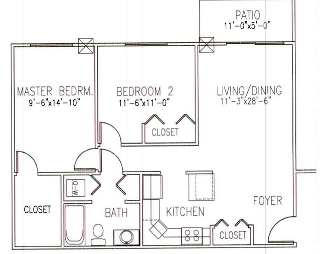 Floorplan - Island Woods Senior Apartments