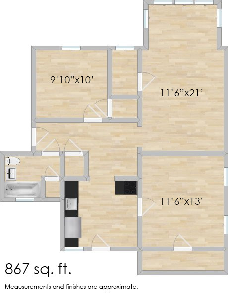 Floorplan - 130-142 N. Humphrey Ave.