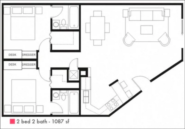 Floorplan - Casa Del Rio Apartments