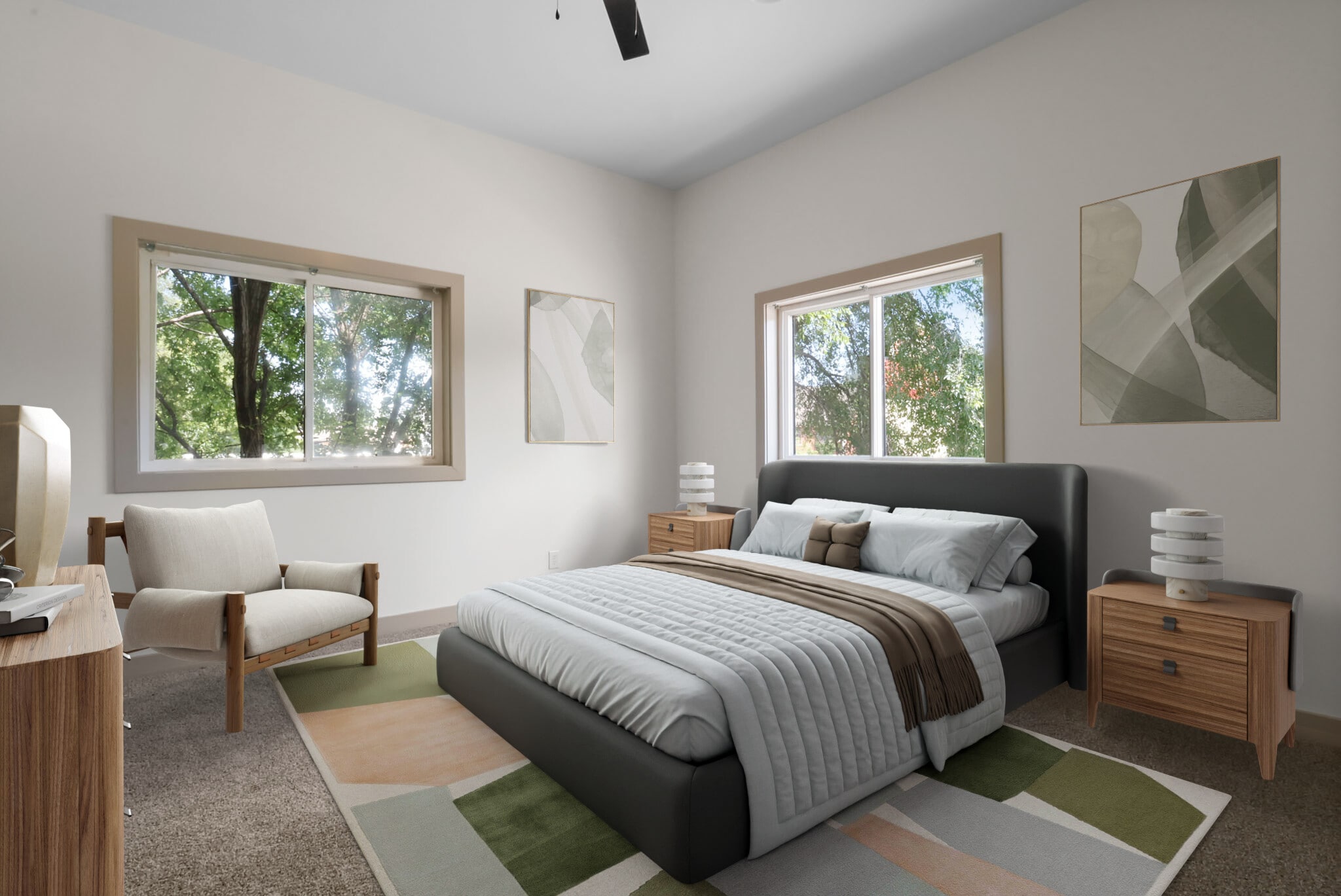 Virtually Staged Bedroom 1 - 410 Pine Lake Ave