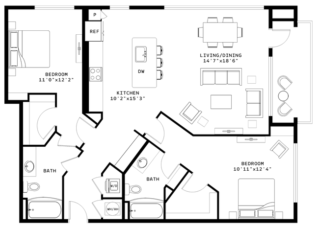 Floorplan - Venable Durham Apartments