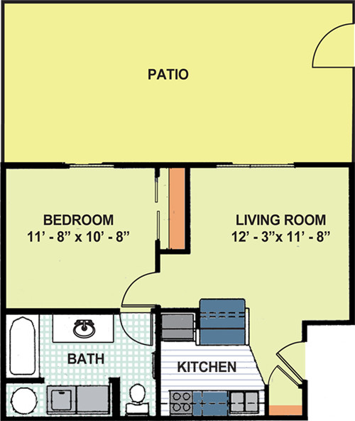 1BR/1BA - Carlyle Court