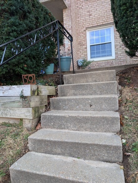 Stairs to private patio entrance - 12709 Gordon Blvd