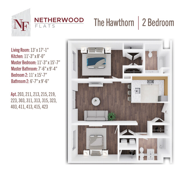 Floorplan - Netherwood Flats